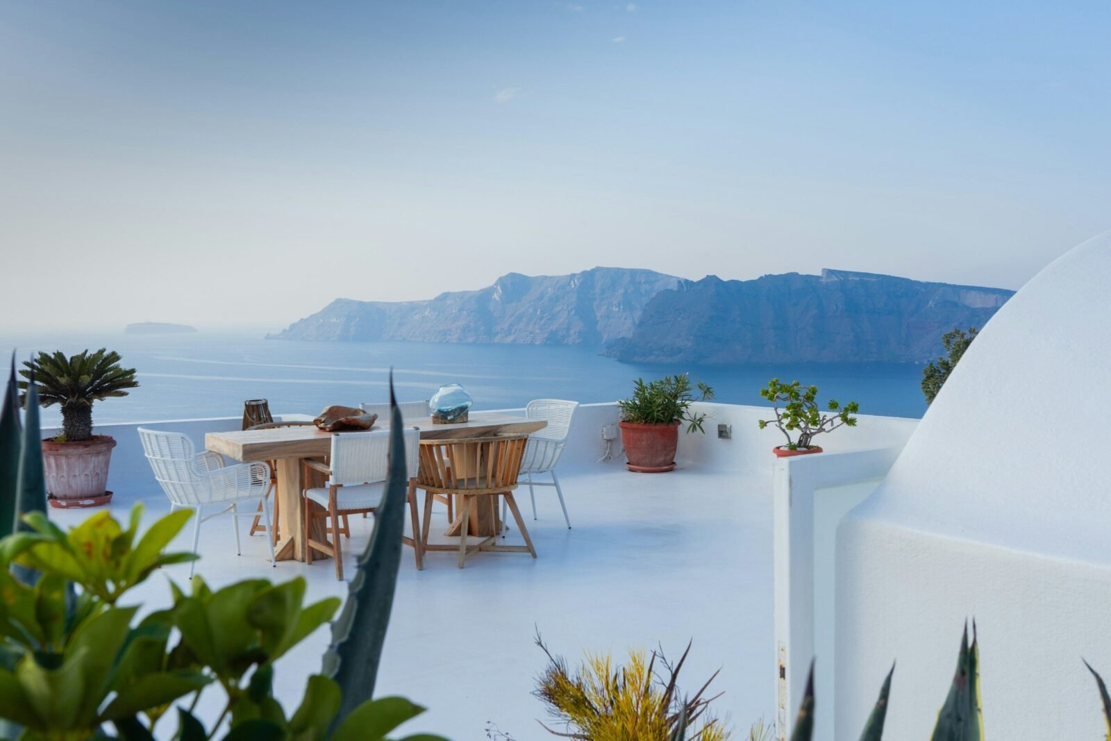 Terraza con mobiliario exterior